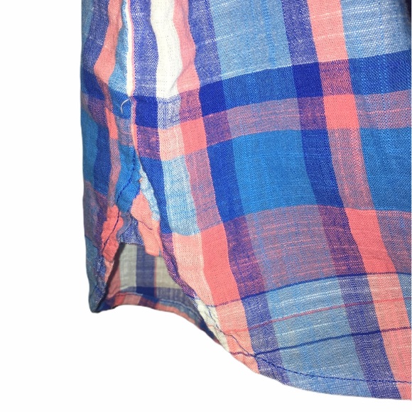 Woman J. Crew Factory Plaid Button Down Shirt SP - Picture 6 of 8